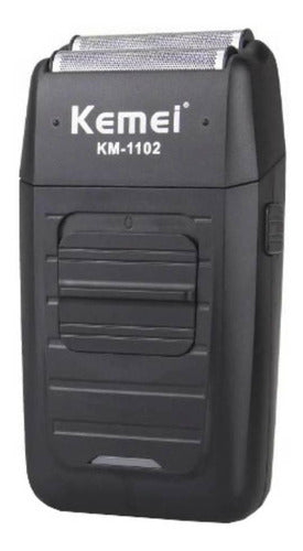 Barbeador Kemei KM-1102  preto 110V/240V