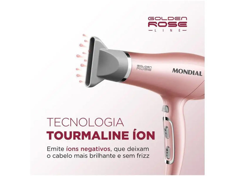 Secador de cabelo Mondial SC-38-GR golden rose 127V