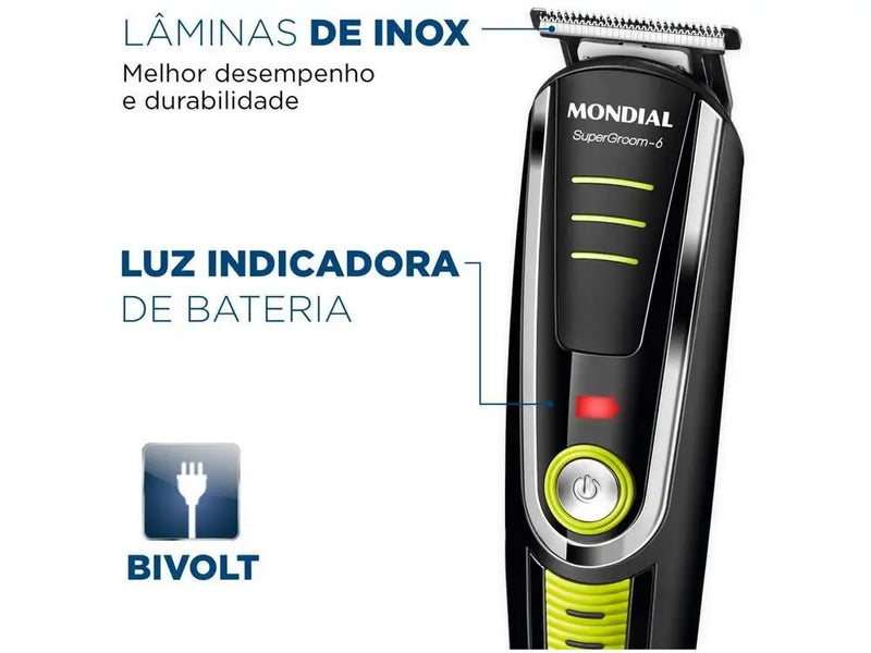 Barbeador e cortador de cabelo Mondial Super Grooming BG-03 110V/220V