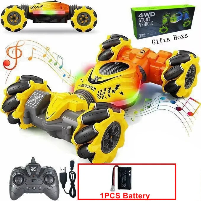 Rádio Controle Carro Infantil: Gesto, Sensor de Rotação, Drift e Stunts – 4WD 2.4G para Diversão Garantida!