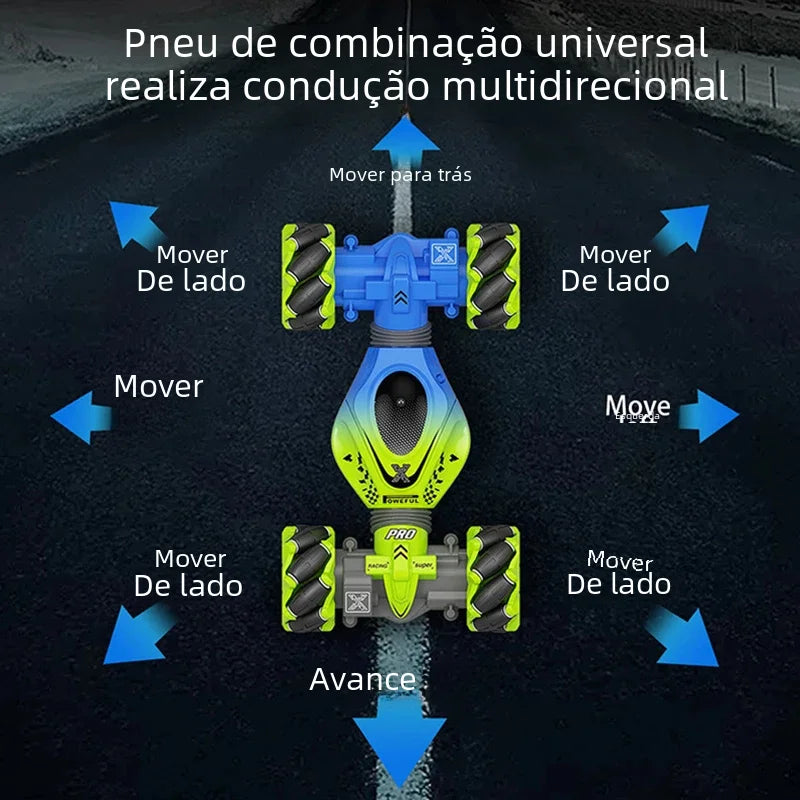 Rádio Controle Carro Infantil: Gesto, Sensor de Rotação, Drift e Stunts – 4WD 2.4G para Diversão Garantida!