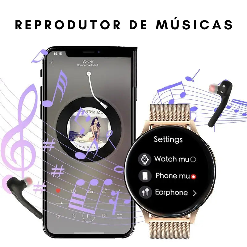 Smartwatch Relógio Inteligente Lige Force + Brinde Exclusivo